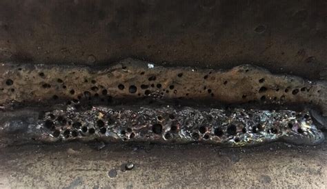 porosity in welding.